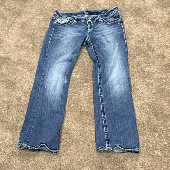 🔥 Vigoss The New York Slim Boot Thick Stitch Jeans - Size 22 - Picture 2 of 9